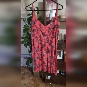 Ruffle bust skater dress